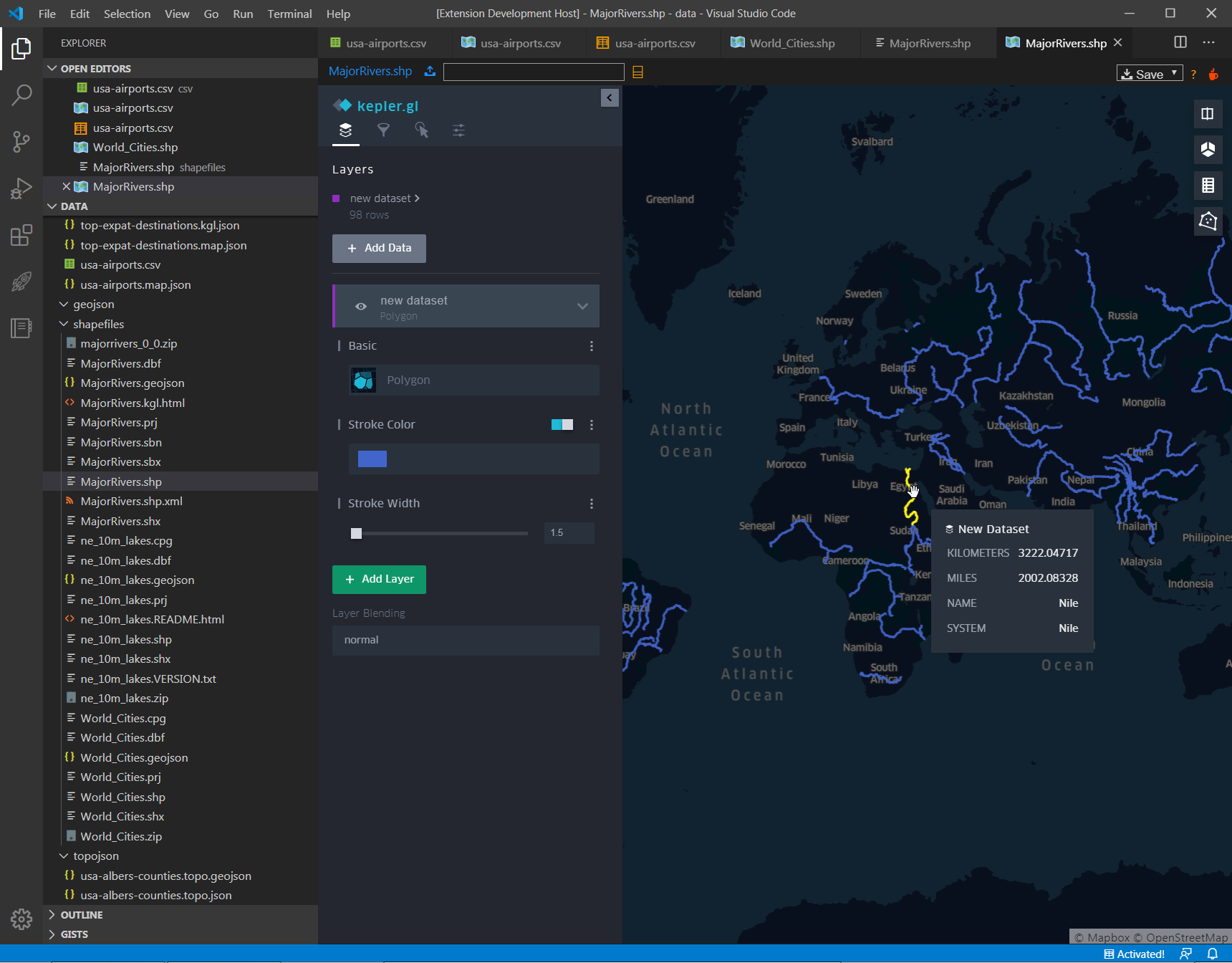 [vscode] GeoDataViewer extension 소개 (feat. kepler.gl)