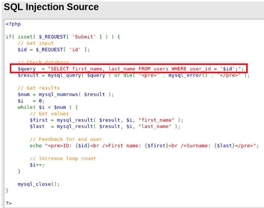 Kali Linux - DVWA실습 (SQL Injection)