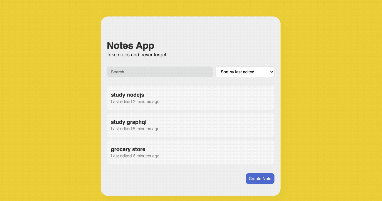 [Javascript Toy Project] Notes App 노트앱 만들기 토이프로젝트