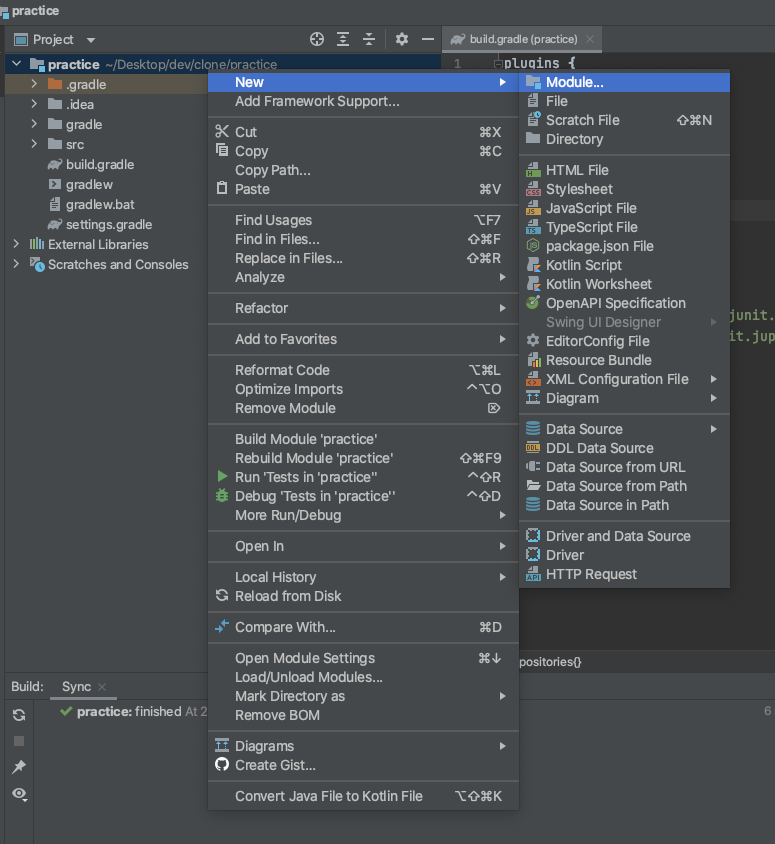 java, gradle 멀티모듈 프로젝트 구축하기