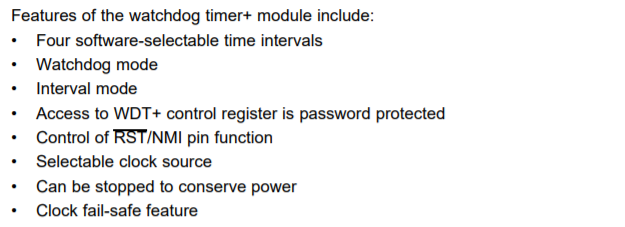 [MSP430] Watchdog Timer+ (WDT+)