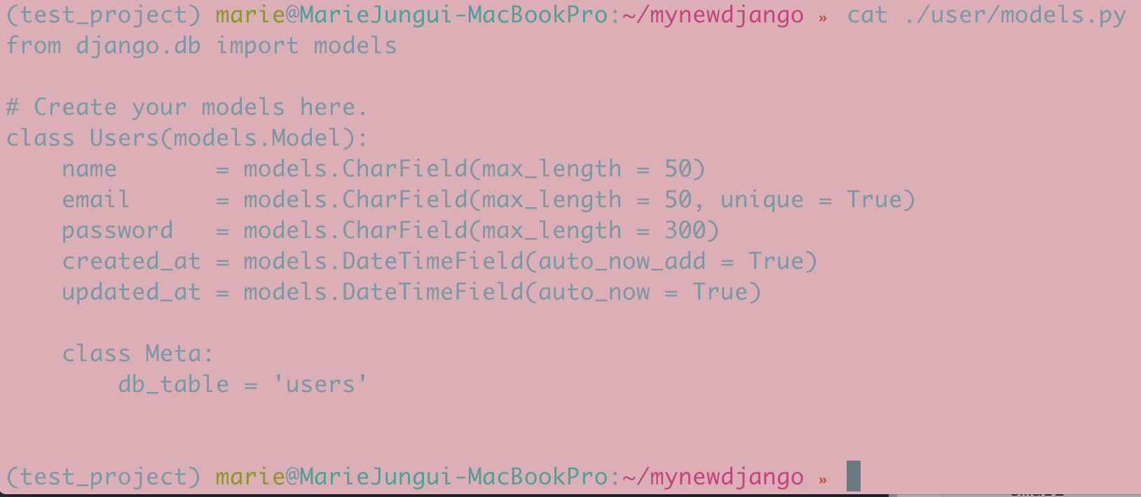 Step62. 생성된 APP의 models.py 초기 세팅!